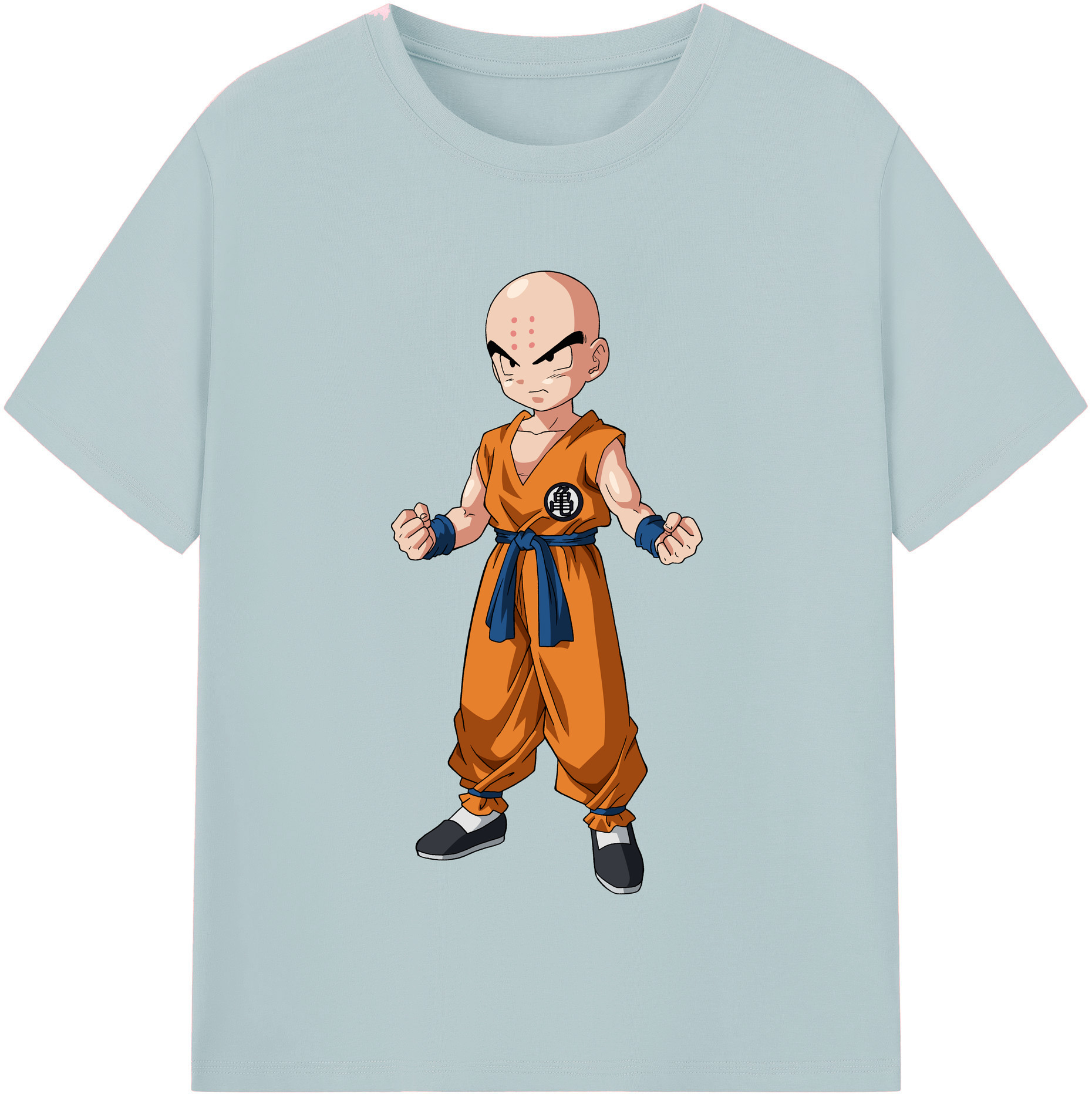 （画像用） ドラゴンボール クリリン DRAGON BALL krillin 綿100％半袖Tシャツ（フロントプリント）